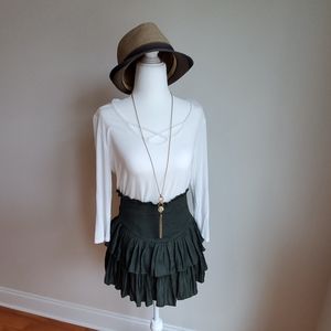 Mustard Seed Dark Green Layer Skirt